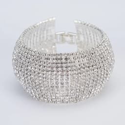 TREAZY Luxury 15 row Rhinestone Full Crystal Bracelet for Women Cuff Bangle Wedding Bridal Gold Silver Color Statement Bracelets
