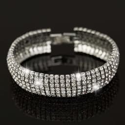 TREAZY Luxury 15 row Rhinestone Full Crystal Bracelet for Women Cuff Bangle Wedding Bridal Gold Silver Color Statement Bracelets