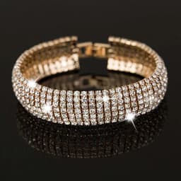 TREAZY Luxury 15 row Rhinestone Full Crystal Bracelet for Women Cuff Bangle Wedding Bridal Gold Silver Color Statement Bracelets