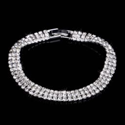 TREAZY Luxury 15 row Rhinestone Full Crystal Bracelet for Women Cuff Bangle Wedding Bridal Gold Silver Color Statement Bracelets