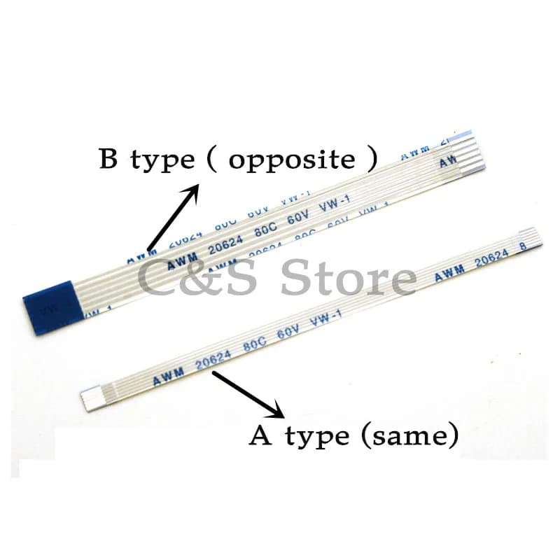 10pcs Flat flexible cable FFC FPC AWM 20624 80C 60V VW-1 FFC-0.5MM 1.0MM 4/5/6/8/10/12/14/16/18/20/24/26/30 Pin