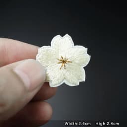 Sakura Patches Embroidery For T-Shirt Iron On Appliques Clothes Jeans Stickers Badges Parche