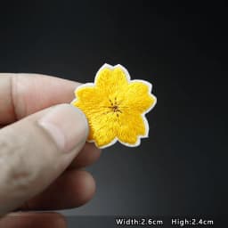 Sakura Patches Embroidery For T-Shirt Iron On Appliques Clothes Jeans Stickers Badges Parche