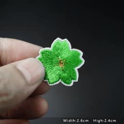 Sakura Patches Embroidery For T-Shirt Iron On Appliques Clothes Jeans Stickers Badges Parche