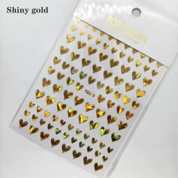 Shiny Gold Star Moon Sun Nail Stickers for Manicure Accessories Heart Feather Animals Printing Self Adhesive Nail Wrap