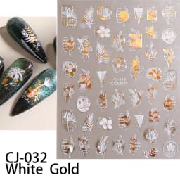 Shiny Gold Star Moon Sun Nail Stickers for Manicure Accessories Heart Feather Animals Printing Self Adhesive Nail Wrap