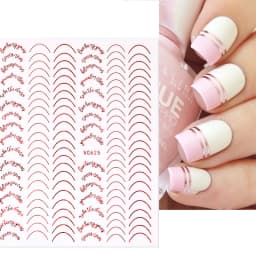 Shiny Gold Star Moon Sun Nail Stickers for Manicure Accessories Heart Feather Animals Printing Self Adhesive Nail Wrap