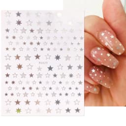 Shiny Gold Star Moon Sun Nail Stickers for Manicure Accessories Heart Feather Animals Printing Self Adhesive Nail Wrap