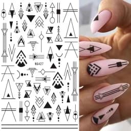 Shiny Gold Star Moon Sun Nail Stickers for Manicure Accessories Heart Feather Animals Printing Self Adhesive Nail Wrap