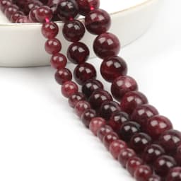 Natural Garnet Beads Round Loose Spacer Beads for DIY Jewelry Making Bracelet Necklace 15 inches 6 8 10 mm Wholesale