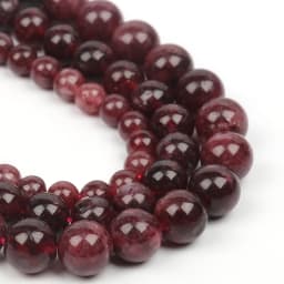 Natural Garnet Beads Round Loose Spacer Beads for DIY Jewelry Making Bracelet Necklace 15 inches 6 8 10 mm Wholesale