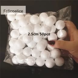 1/1.5/2/2.5/3/4/4.5/5cm Water Drop Modeling Shaped Styrofoam Crafts Flower Heart DIY Handmade White Foam Rose Buds Half Balls