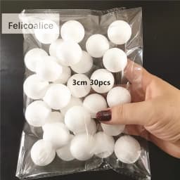 1/1.5/2/2.5/3/4/4.5/5cm Water Drop Modeling Shaped Styrofoam Crafts Flower Heart DIY Handmade White Foam Rose Buds Half Balls