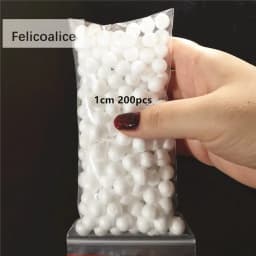 1/1.5/2/2.5/3/4/4.5/5cm Water Drop Modeling Shaped Styrofoam Crafts Flower Heart DIY Handmade White Foam Rose Buds Half Balls