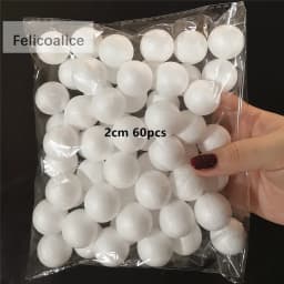 1/1.5/2/2.5/3/4/4.5/5cm Water Drop Modeling Shaped Styrofoam Crafts Flower Heart DIY Handmade White Foam Rose Buds Half Balls