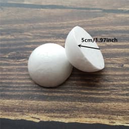 1/1.5/2/2.5/3/4/4.5/5cm Water Drop Modeling Shaped Styrofoam Crafts Flower Heart DIY Handmade White Foam Rose Buds Half Balls