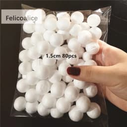 1/1.5/2/2.5/3/4/4.5/5cm Water Drop Modeling Shaped Styrofoam Crafts Flower Heart DIY Handmade White Foam Rose Buds Half Balls