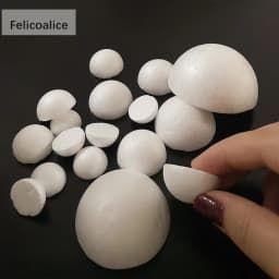 1/1.5/2/2.5/3/4/4.5/5cm Water Drop Modeling Shaped Styrofoam Crafts Flower Heart DIY Handmade White Foam Rose Buds Half Balls
