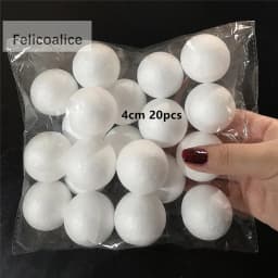 1/1.5/2/2.5/3/4/4.5/5cm Water Drop Modeling Shaped Styrofoam Crafts Flower Heart DIY Handmade White Foam Rose Buds Half Balls