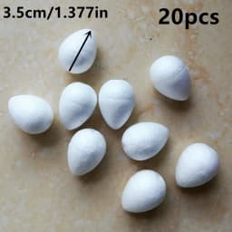 1/1.5/2/2.5/3/4/4.5/5cm Water Drop Modeling Shaped Styrofoam Crafts Flower Heart DIY Handmade White Foam Rose Buds Half Balls