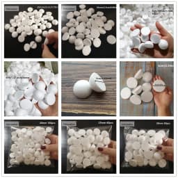1/1.5/2/2.5/3/4/4.5/5cm Water Drop Modeling Shaped Styrofoam Crafts Flower Heart DIY Handmade White Foam Rose Buds Half Balls