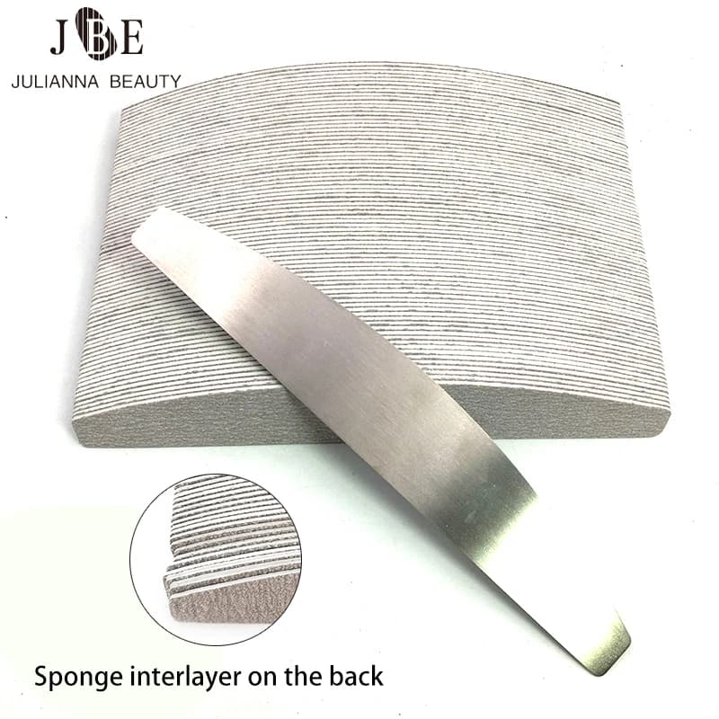 100/50Pcs 100 180 240 Grey Professional Nail Files Double-sided Strips Manicure Nail Art Files Bulk Removalble Nail Art Files