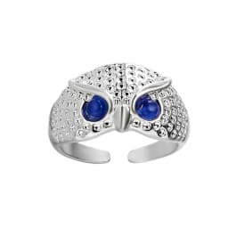 Retro Owl Rings Men Women Popular Simple Design Animal Fairy Tales Ring Silver Color Wedding Banquet Ring Jewelry Gift Resizable