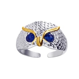 Retro Owl Rings Men Women Popular Simple Design Animal Fairy Tales Ring Silver Color Wedding Banquet Ring Jewelry Gift Resizable