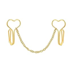 Nose Chain Piercing Stainless Steel Gold Color Nose Stud Nariz Piercing Septum Double Nose Piercing Ring Women Body Jewelry