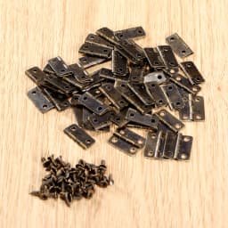 50pcs Mini Small Jewelry Chest Gift Wine Wooden Box Case Furniture Dollhouse Door Hinge with Screw Home 16*13mm