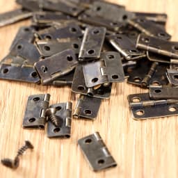 50pcs Mini Small Jewelry Chest Gift Wine Wooden Box Case Furniture Dollhouse Door Hinge with Screw Home 16*13mm