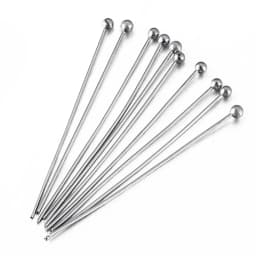 100pcs Stainless Steel Ball Head Pins for DIY Jewelry Making 12-40mm Head Pins Needlework Handmade Components Findings