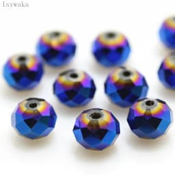 Isywaka Ran Red Color 2mm,3*4mm,4*6mm,6*8mm Austria Faceted Crystal Glass Beads Loose Spacer Round Beads For Jewelry Making
