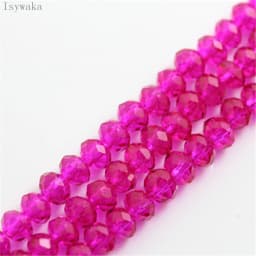 Isywaka Ran Red Color 2mm,3*4mm,4*6mm,6*8mm Austria Faceted Crystal Glass Beads Loose Spacer Round Beads For Jewelry Making