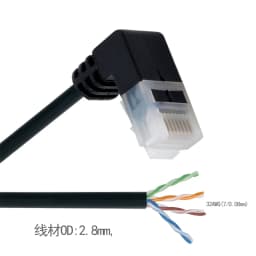 Superfine Ultra Slim Cat6 Ethernet Cable RJ45 Right Left Up Down 90 Degree Angle UTP Network Patch Cord Cat6a Lan Cable 0.25m-3m