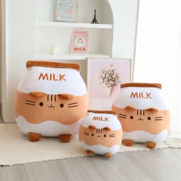 1pc 22/33/42cm Cartoon Cat Milk Bottle Plushie Plush Toy Kitten Tail Backside Juice Drink Throw Pillow Sofa Decor Cushion Rest