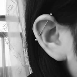 WKOUD 6PCS 16G Industrial Barbell Cartilage Earring Body Piercing Jewelry 28mm 32mm 35mm 38mm 40mm
