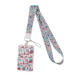 LB2766 Science Keychain Straps Rope Chemistry Neck Strap ID Card Phone Straps USB Badge Holder Lanyard Student Teacher Gift