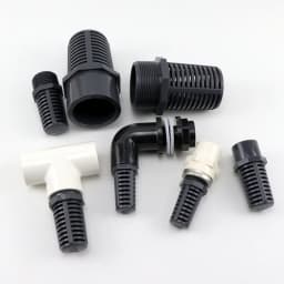 1Pc UPVC Aquarium Water Pump Filter Joint Fish Tank Water Inlet Strainer PVC Pipe Permeable Cap Flower Basket Strainer Screen