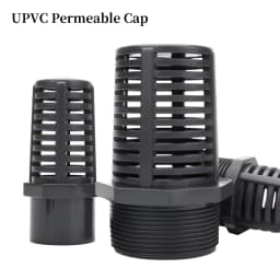 1Pc UPVC Aquarium Water Pump Filter Joint Fish Tank Water Inlet Strainer PVC Pipe Permeable Cap Flower Basket Strainer Screen