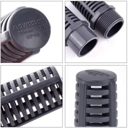 1Pc UPVC Aquarium Water Pump Filter Joint Fish Tank Water Inlet Strainer PVC Pipe Permeable Cap Flower Basket Strainer Screen