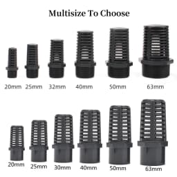 1Pc UPVC Aquarium Water Pump Filter Joint Fish Tank Water Inlet Strainer PVC Pipe Permeable Cap Flower Basket Strainer Screen