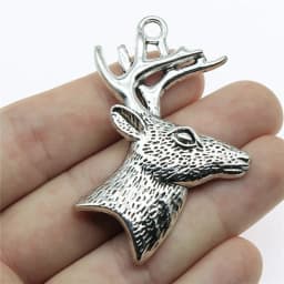 10pcs Charms Christmas Deer Antique Bronze Silver Color Pendants Making DIY Handmade Tibetan Silver Color Jewelry