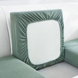 New Jacquard Sofa Seat Cushion Cover Polar Fleece Chair Covers Stretch Washable Removable Slipcover Sofa Protector 1/2/3/4 Seat