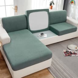 New Jacquard Sofa Seat Cushion Cover Polar Fleece Chair Covers Stretch Washable Removable Slipcover Sofa Protector 1/2/3/4 Seat