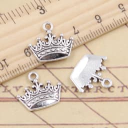 20pcs Charms Crown 15x18mm Tibetan Silver Color Pendants Antique Jewelry Making DIY Handmade Craft