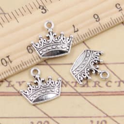 20pcs Charms Crown 15x18mm Tibetan Silver Color Pendants Antique Jewelry Making DIY Handmade Craft