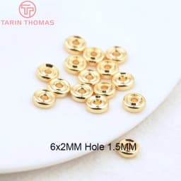 (3377) 20PCS 24K Gold Color Brass Square Spacer Beads High Quality Jewelry Making Supplies Bracelets Findings Accessories