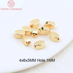 (3377) 20PCS 24K Gold Color Brass Square Spacer Beads High Quality Jewelry Making Supplies Bracelets Findings Accessories