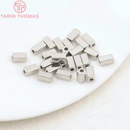 (3377) 20PCS 24K Gold Color Brass Square Spacer Beads High Quality Jewelry Making Supplies Bracelets Findings Accessories